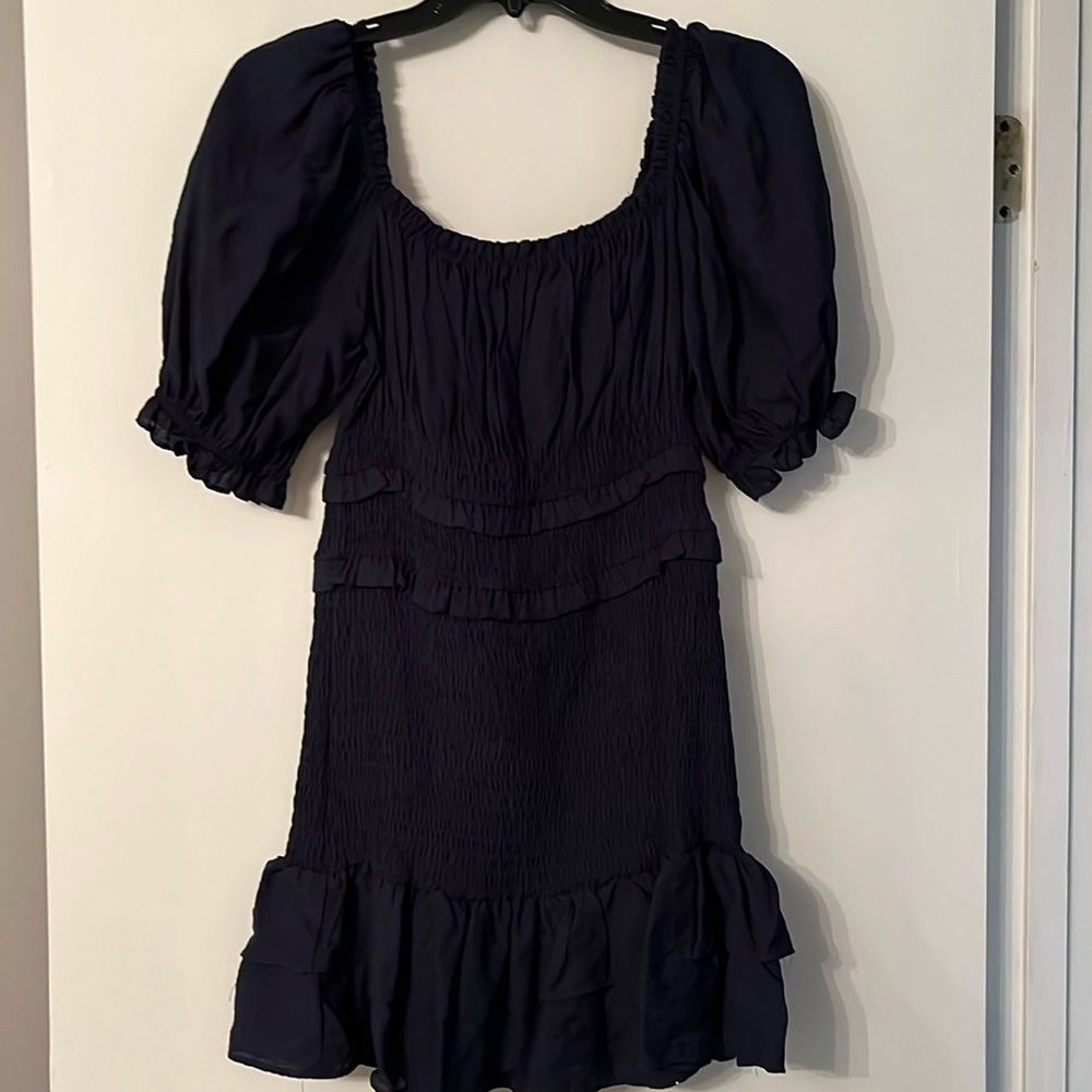 Pink slimy Navy Blue Dress